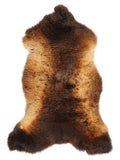 Peau de mouton multicolore britannique d’environ 110 × 55 cm, vue de dessus : exactement la peau que vous recevez