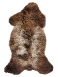 Peau de mouton multicolore britannique d’environ 105 × 50 cm, vue de dessus : exactement la peau que vous recevez