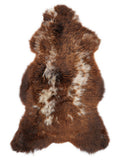 Peau de mouton multicolore britannique d’environ 120 × 65 cm, vue de dessus : exactement la peau que vous recevez