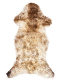 Peau de mouton multicolore britannique d’environ 120 × 50 cm, vue de dessus : exactement la peau que vous recevez