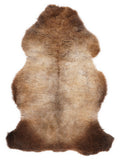 Peau de mouton multicolore britannique d’environ 110 × 65 cm, vue de dessus : exactement la peau que vous recevez