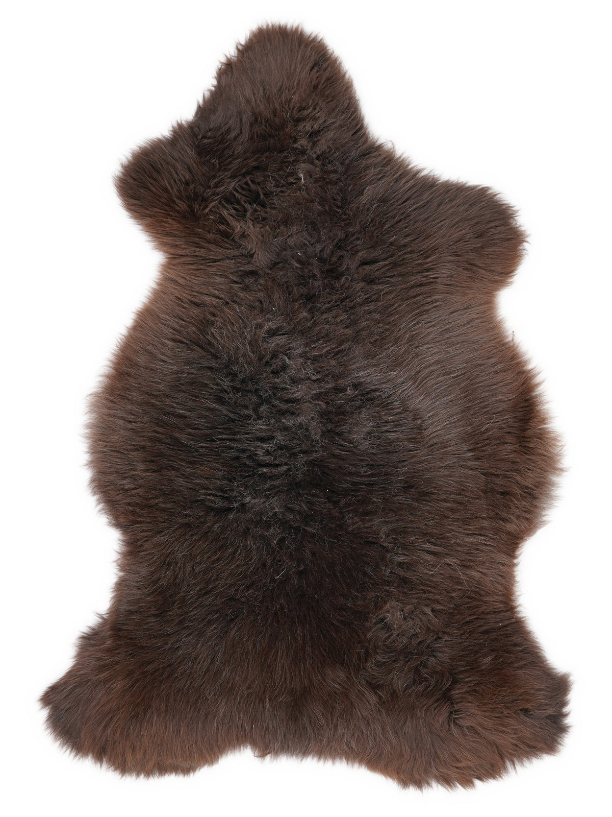 Peau de mouton multicolore britannique d’environ 110 × 60 cm, vue de dessus : exactement la peau que vous recevez