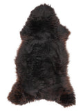 Peau de mouton multicolore britannique d’environ 115 × 55 cm, vue de dessus : exactement la peau que vous recevez