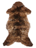 Peau de mouton multicolore britannique d’environ 120 × 60 cm, vue de dessus : exactement la peau que vous recevez