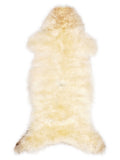 Peau de mouton multicolore britannique d’environ 110 × 50 cm, vue de dessus : exactement la peau que vous recevez