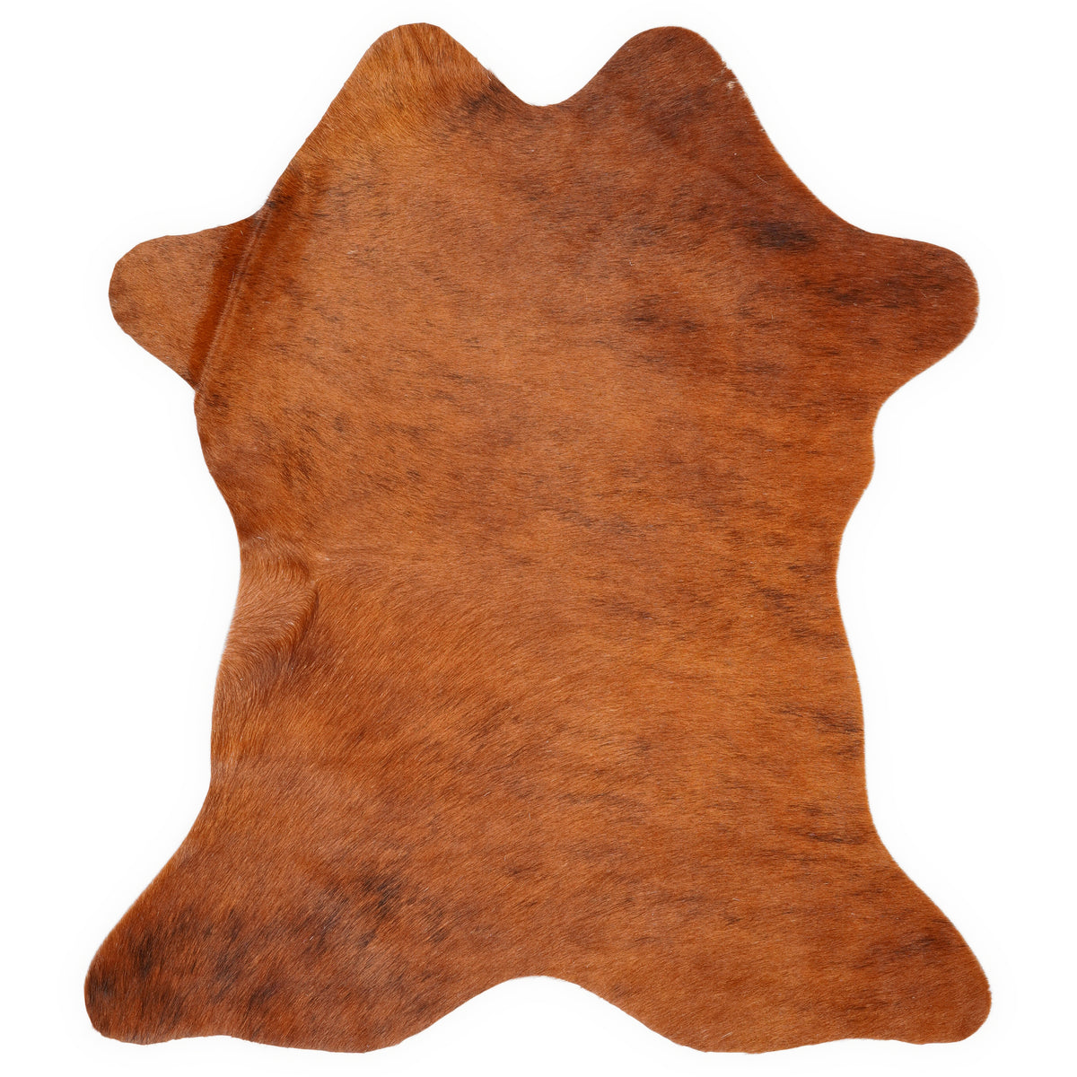 Mini peau de vache d’environ 70 × 70 cm, vue de dessus : exactement la peau que vous recevez