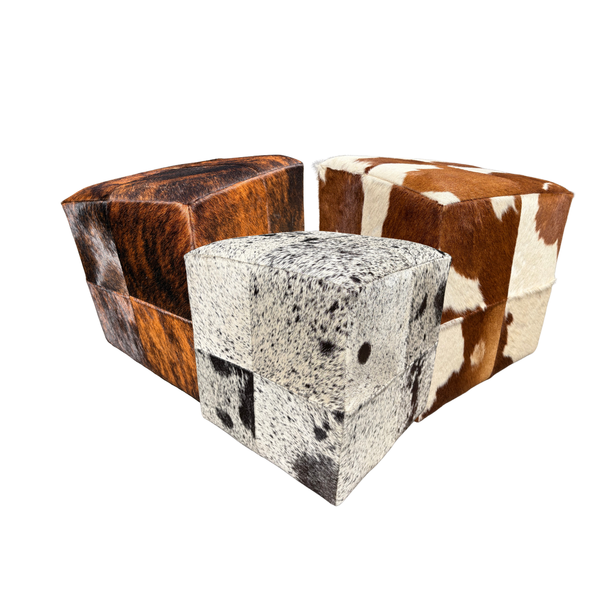 Pouf en peau de vache | plusieurs coloris disponibles