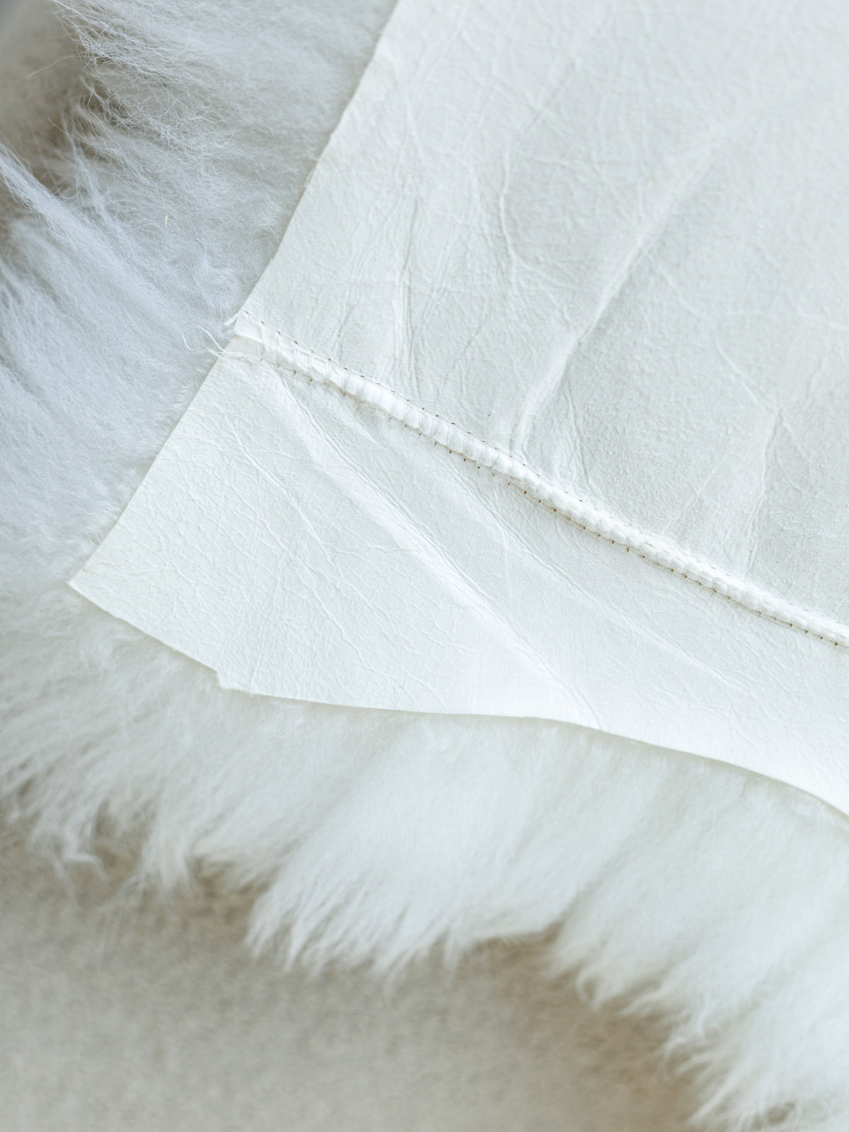 Peau de mouton cousue blanche XXXXL