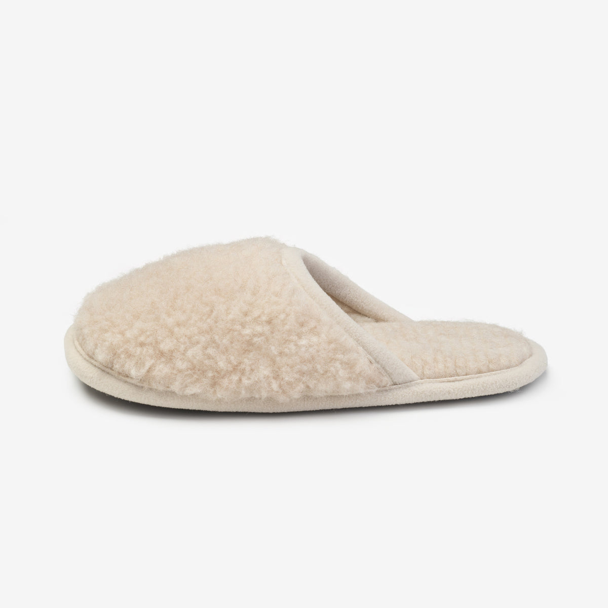 Chaussons en mérinos beige