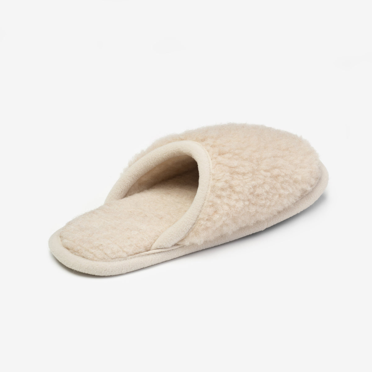 Chaussons en mérinos beige