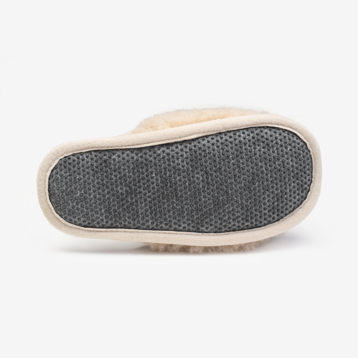 Chaussons en mérinos beige