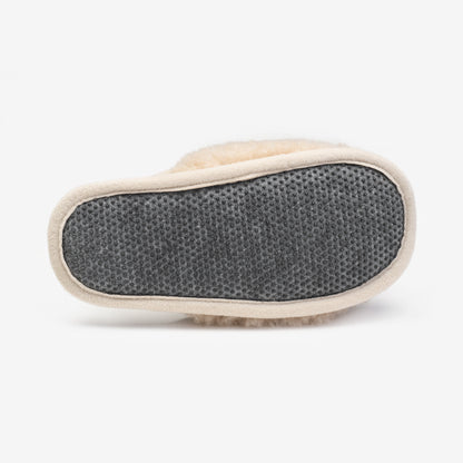 Chaussons en mérinos beige