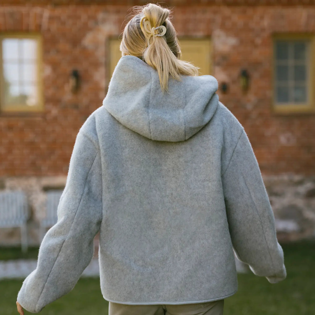 Veste en mérinos « Laguna » grise