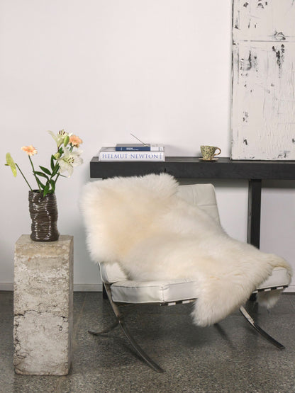 Peau de mouton scandinave blanche