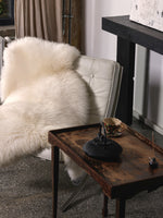 Peau de mouton scandinave blanche