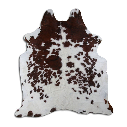 Peau de vache marron et blanche L