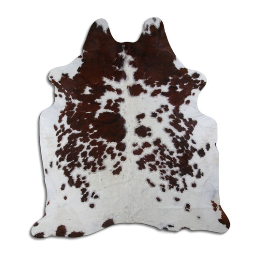Peau de vache marron et blanche L