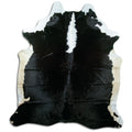 Peau de vache marron et blanche XL
