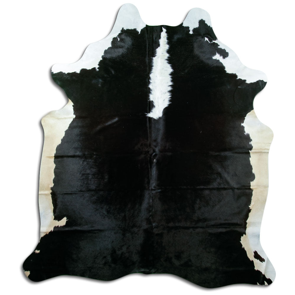 Peau de vache marron et blanche XL