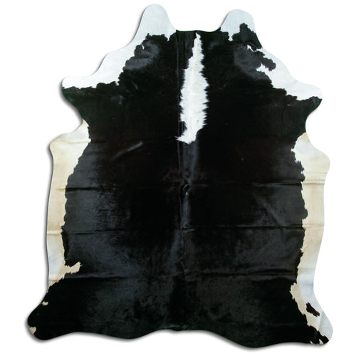 Peau de vache marron et blanche XL