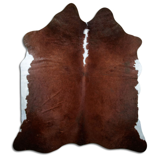 Peau de vache marron et blanche XXL