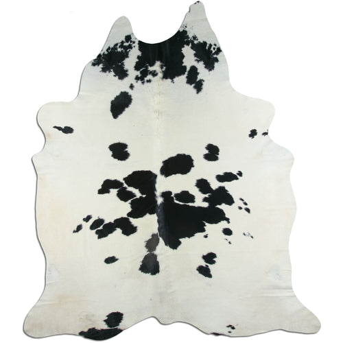 Peau de vache noire et blanche XXL