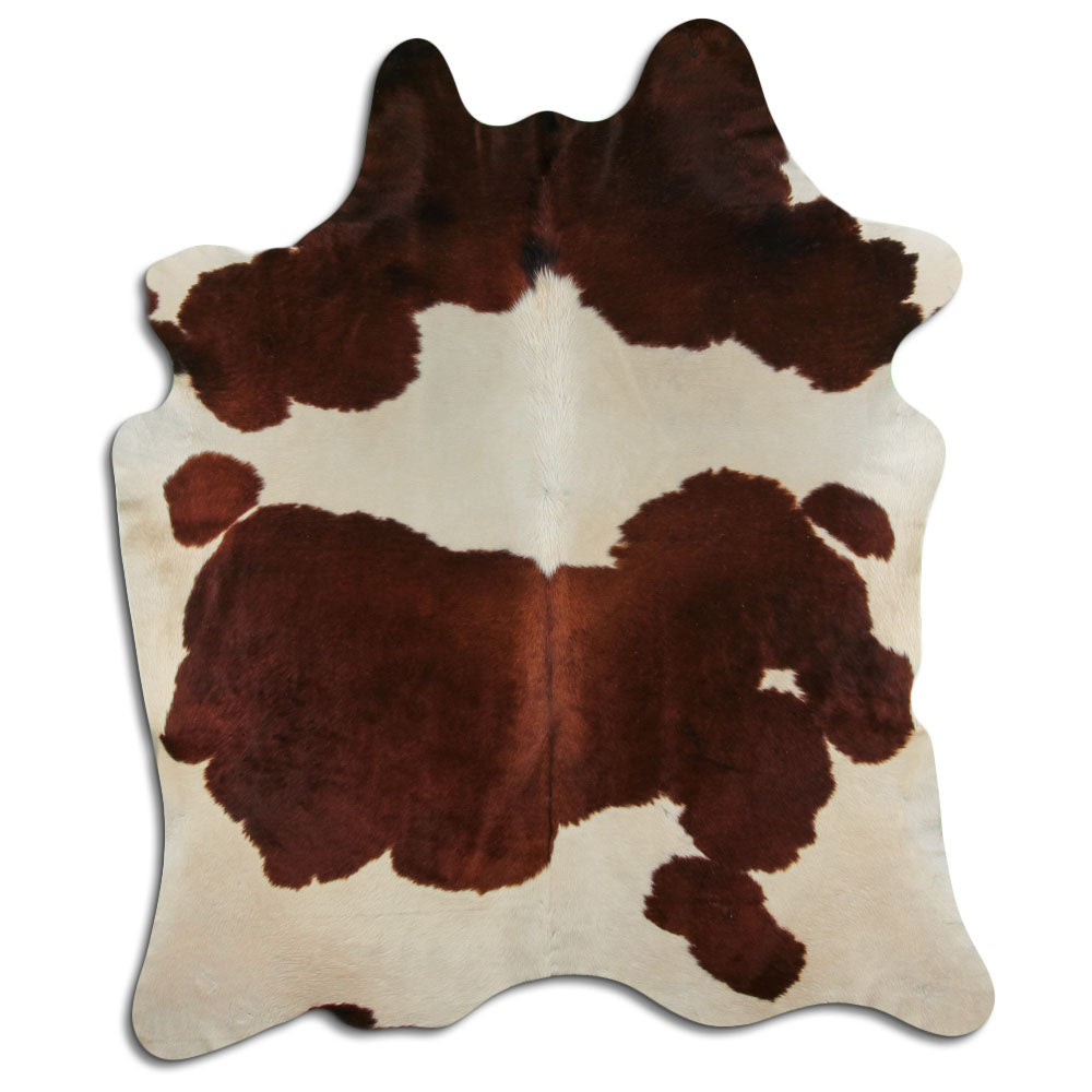 Peau de vache marron et blanche XXL