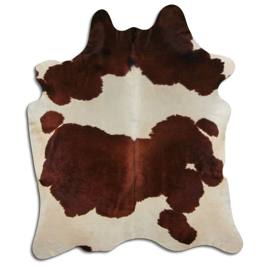 Peau de vache marron et blanche XXL