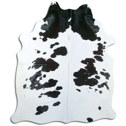 Peau de vache noire et blanche XXL