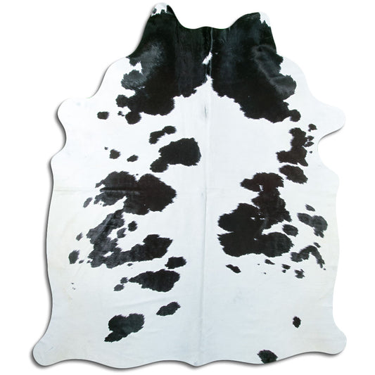 Peau de vache noire et blanche XXL