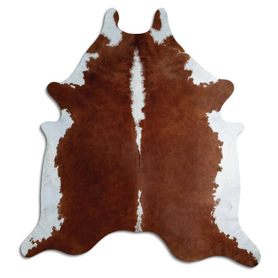 Peau de vache marron et blanche XXL