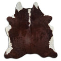 Peau de vache marron et blanche L