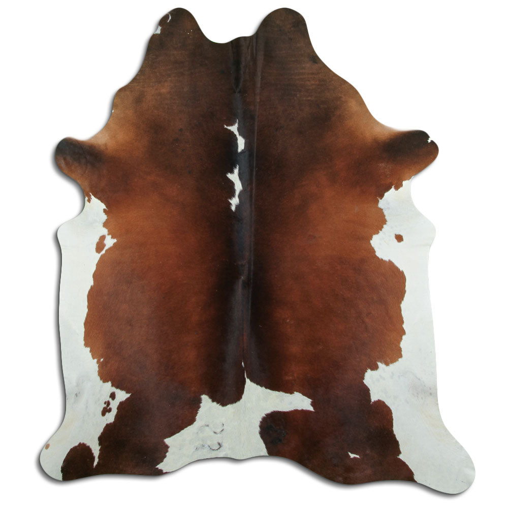 Peau de vache marron et blanche XXL