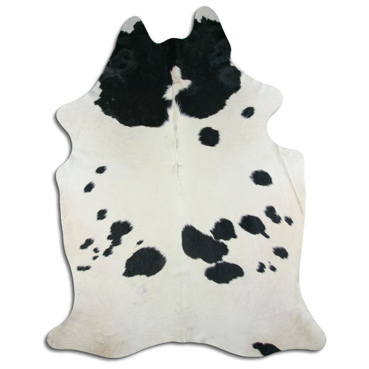 Peau de vache noire et blanche XXL