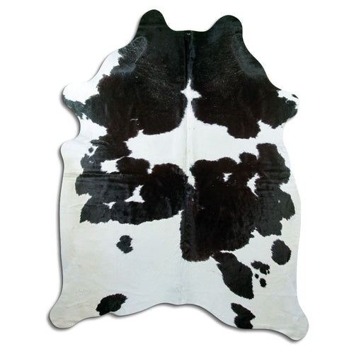 Peau de vache noire et blanche XXL