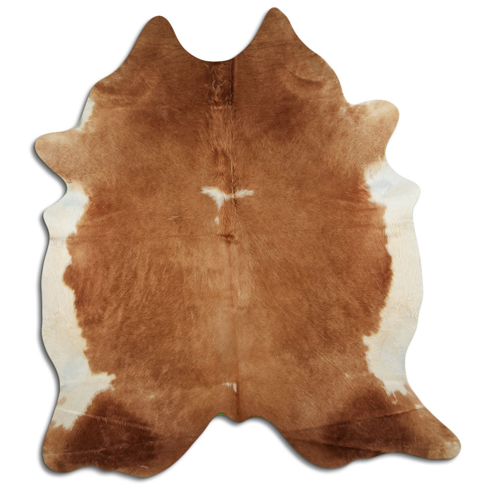 Peau de vache marron et blanche XXL