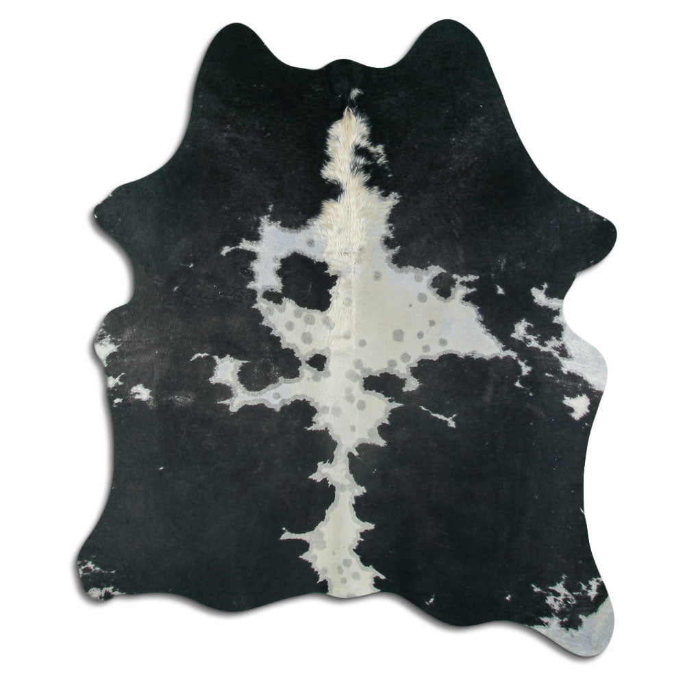 Peau de vache noire et blanche L