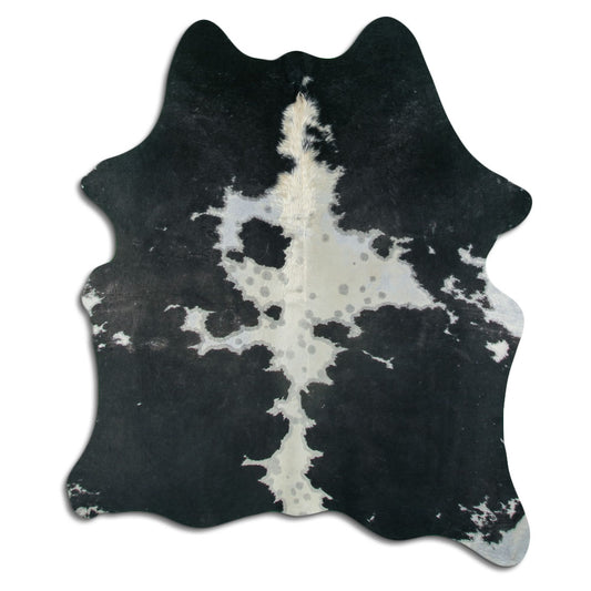 Peau de vache noire et blanche L