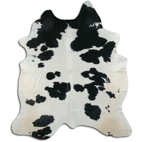 Peau de vache noire et blanche XXL