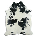 Peau de vache noire et blanche XXL