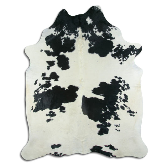Peau de vache noire et blanche XXL