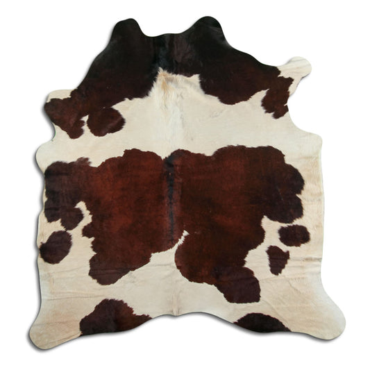 Peau de vache marron et blanche XL