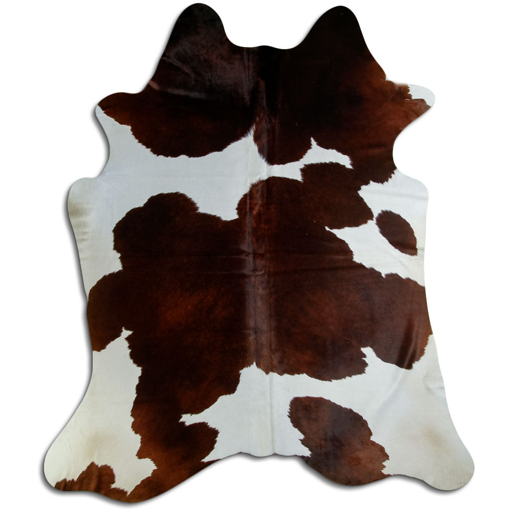 Peau de vache marron et blanche XXL