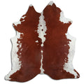 Peau de vache marron et blanche L