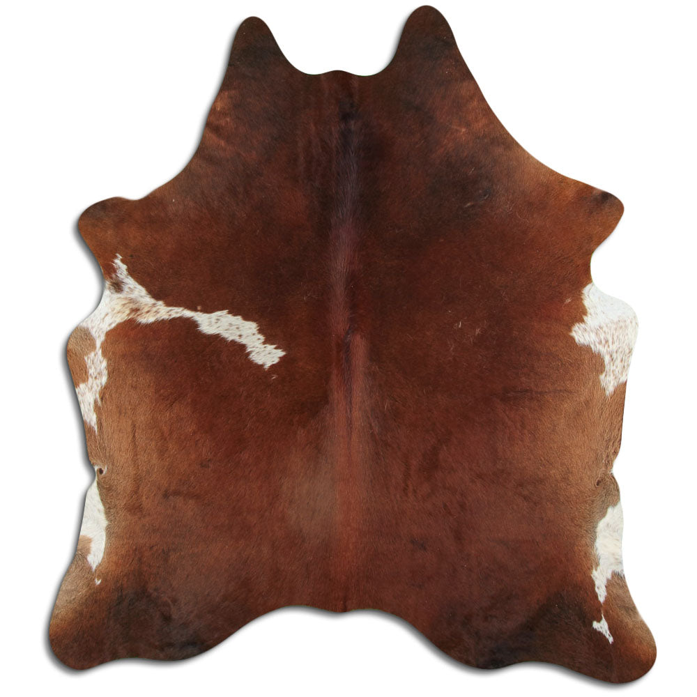 Peau de vache marron et blanche XXL