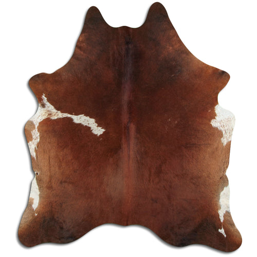 Peau de vache marron et blanche XXL