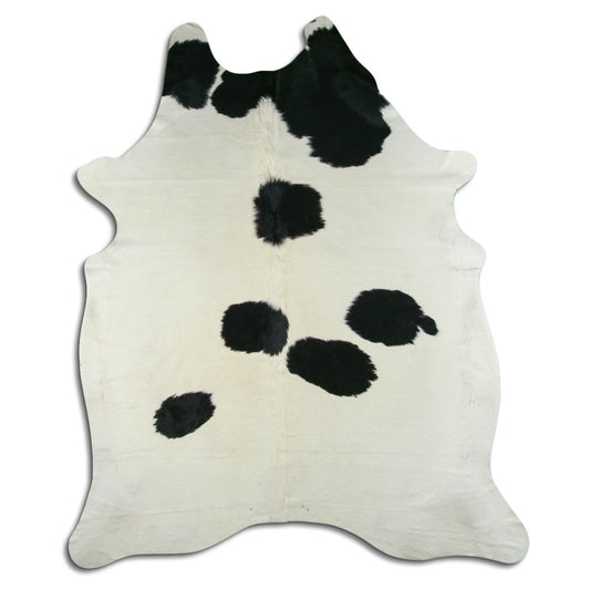 Peau de vache noire et blanche XXL