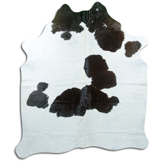 Peau de vache noire et blanche XXL