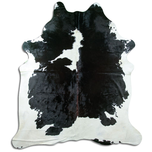 Peau de vache noire et blanche XXL
