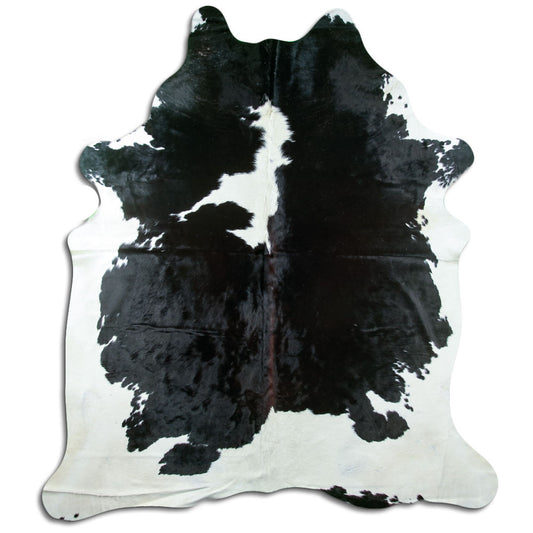 Peau de vache noire et blanche XXL